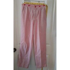 Vintage G Pellini 27"  Waist/Red And White Pinstripe  Pants Button Accent.b62